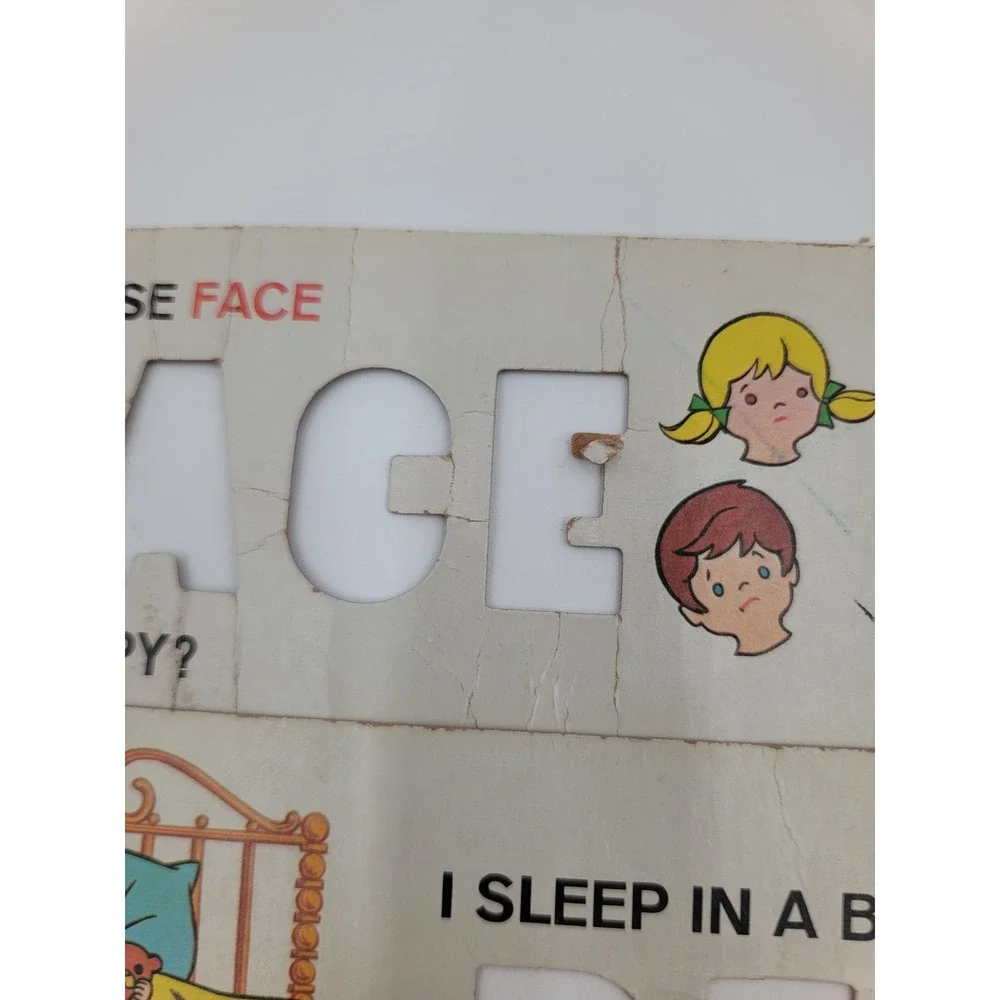 VTG 1972 Fisher-Price School Days Desk Magnetic Letters Numbers Stencil Cards